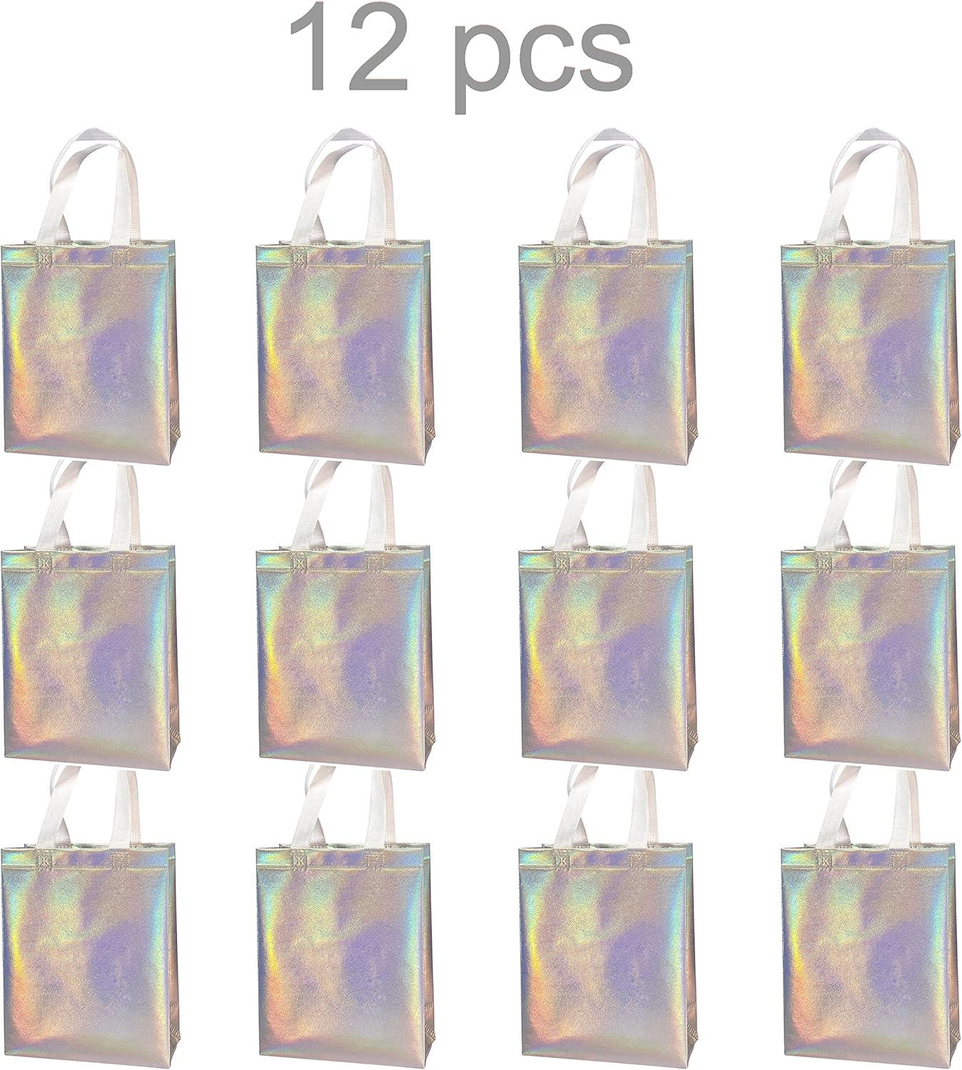 12 Pcs Non-woven Reusable Gift Bags With Handles for Party Favor 8W x 4L x10H Size