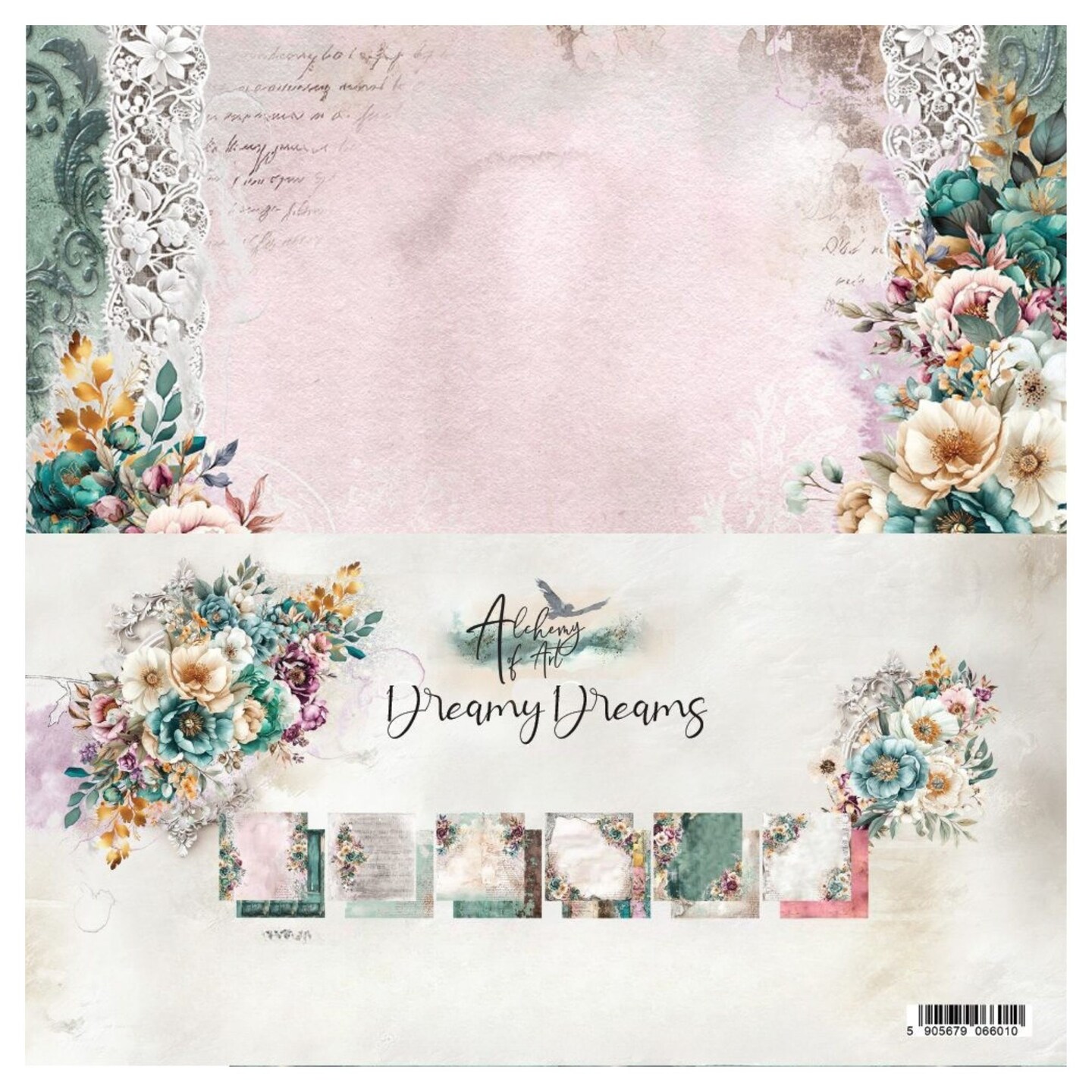Alchemy of Art “Dreamy Dreams” 6x6 Scrapbook Paper Pad | 24 Sheets | Vintage Romantic Designs