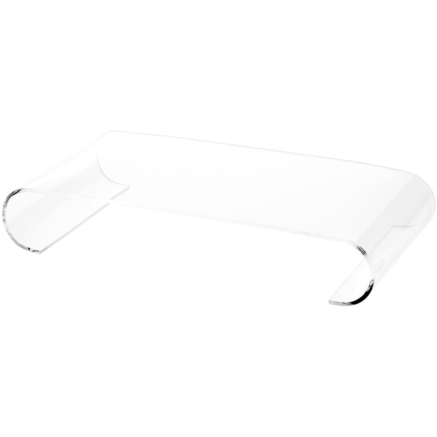 Plymor Clear Acrylic Scroll-Shaped Display Riser, 2&#x22; H x 10.5&#x22; W x 5.5&#x22; D (1/8&#x22; thick)