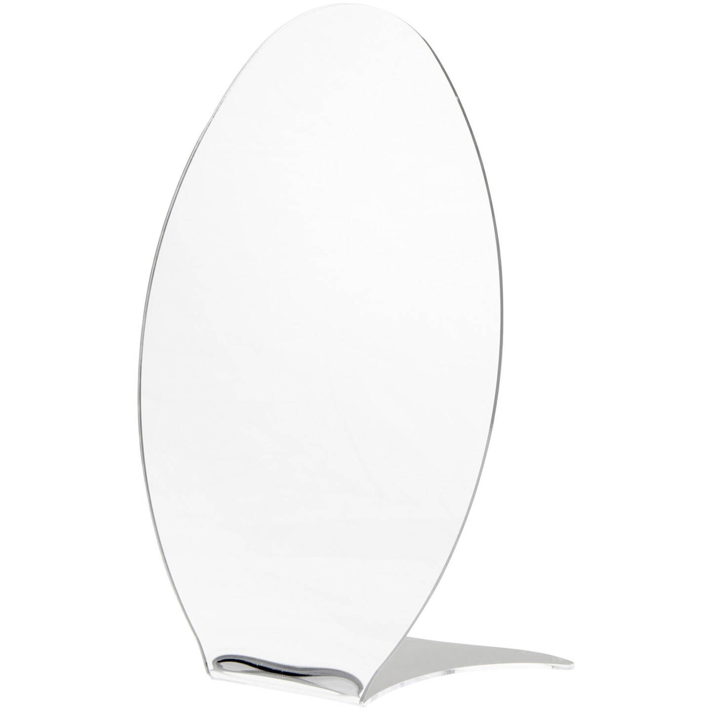 Plymor Oval Acrylic Countertop Mirror, 12&#x22; H x 8.25&#x22; W x 3.375&#x22; D
