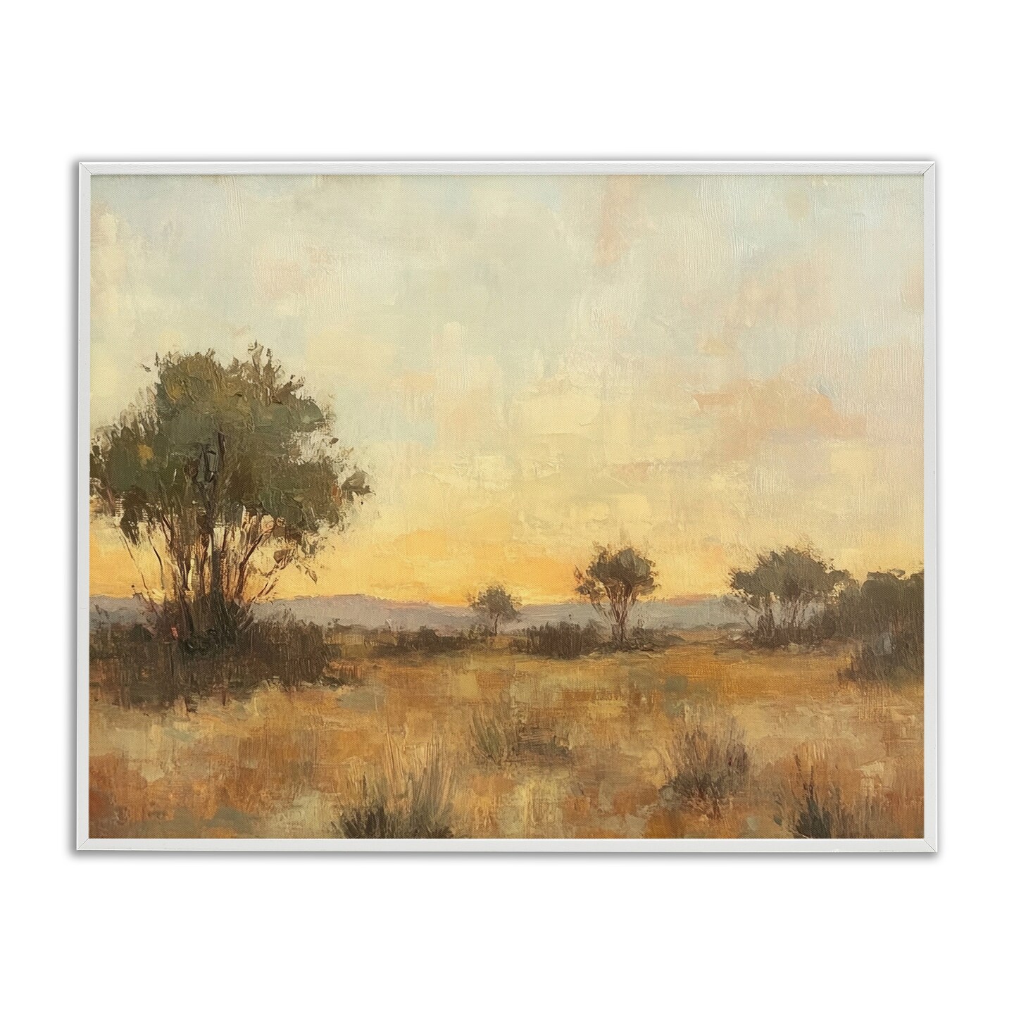 Stupell Industries Honey Hued Horizon Framed Giclee Design by Petal Prints Design