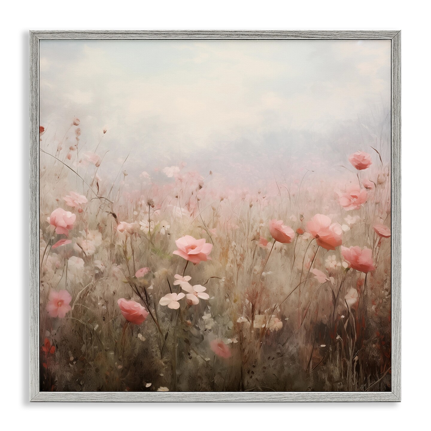 Stupell Industries Blooming Pink Meadow Flowers Framed Giclee Design by Arlington Prints