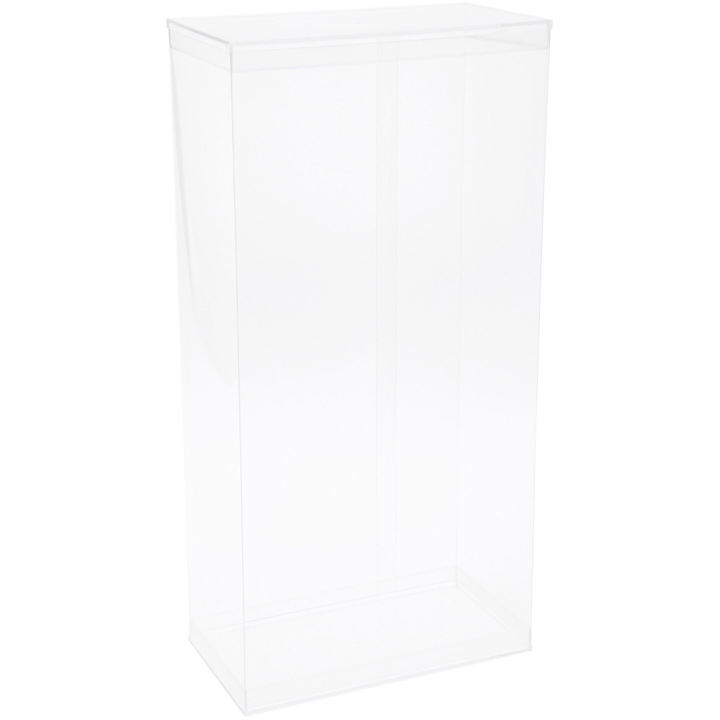 DollSafe Deluxe Clear Folding Display Case with Acrylic Top and Base for 17-18 inch Dolls or Action Figures, 9.5&#x22; W x 5&#x22; D x 19&#x22; H