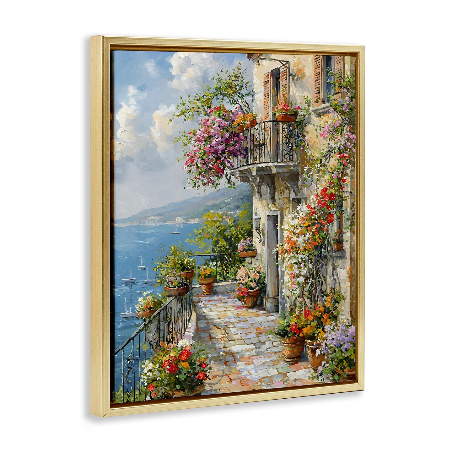 Stupell Industries Botanical Lined Seaside Floating Frame Design by Franklyn Gregory