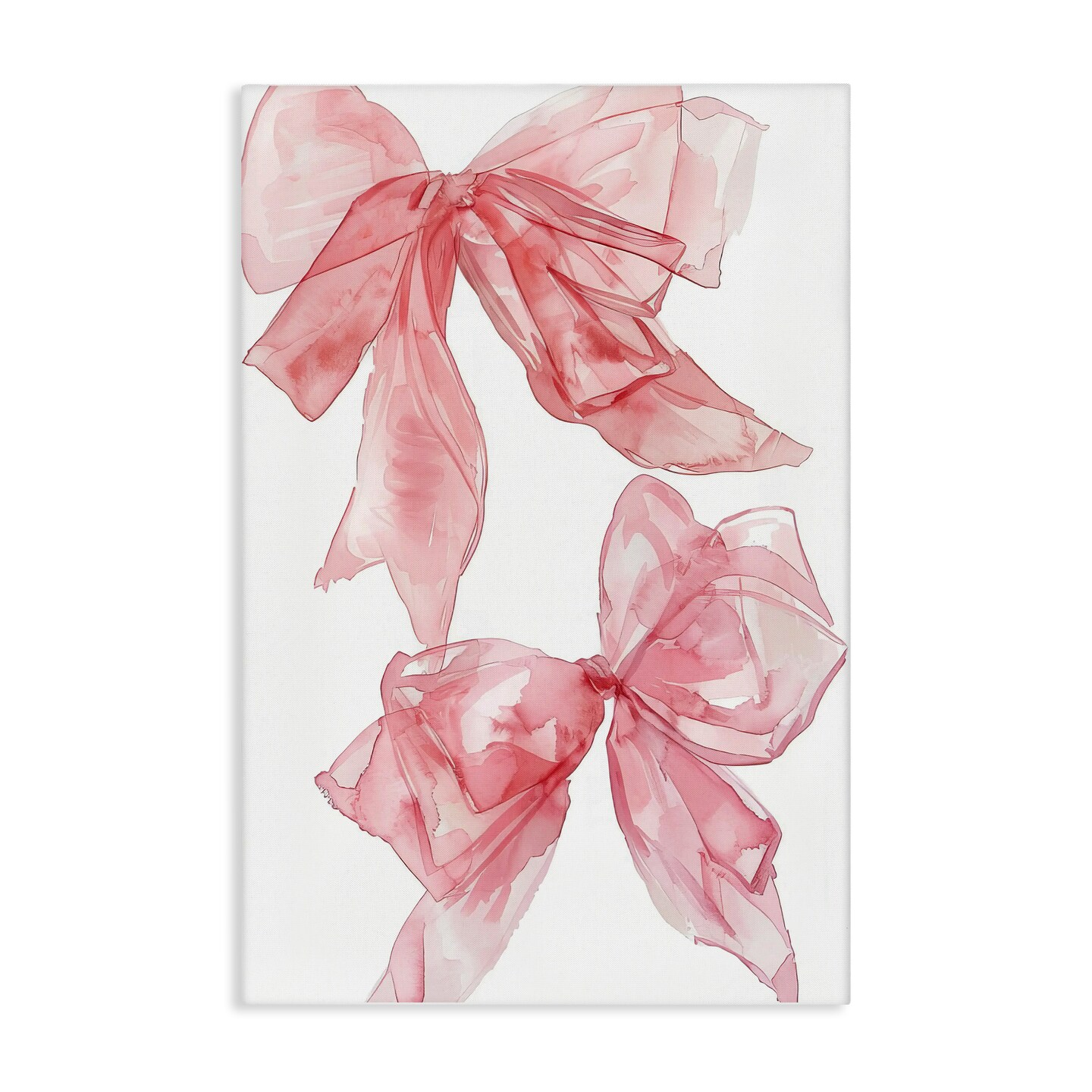 Stupell Industries Sheer Pastel Pink Bows Canvas Design by LSR Design Studio