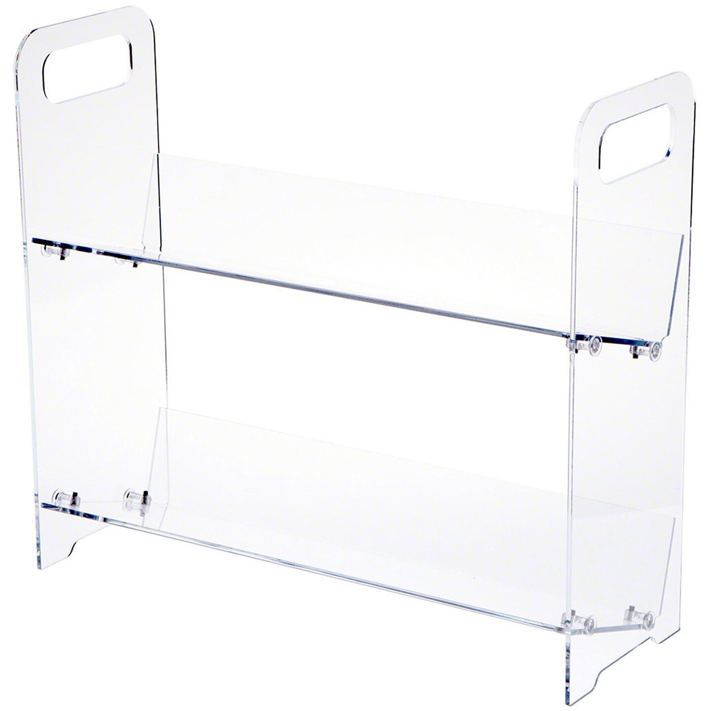Plymor Clear Acrylic 2-Shelf CD/DVD Display Shelving