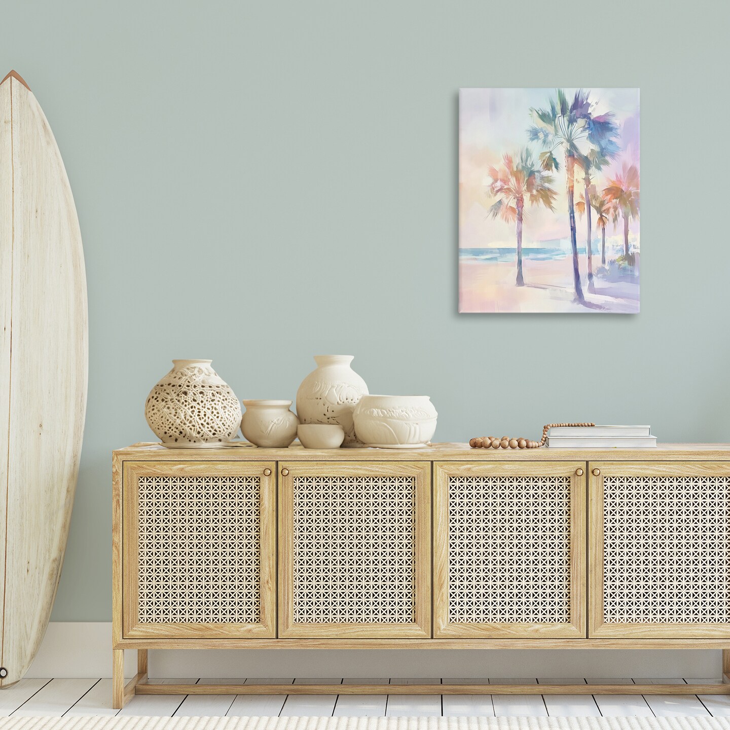 Stupell Industries Pastel Warm Palm Trees Canvas Design by Arlington Prints