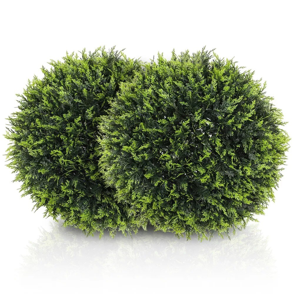 2x Artificial Plant Topiary Balls Greenery Decor