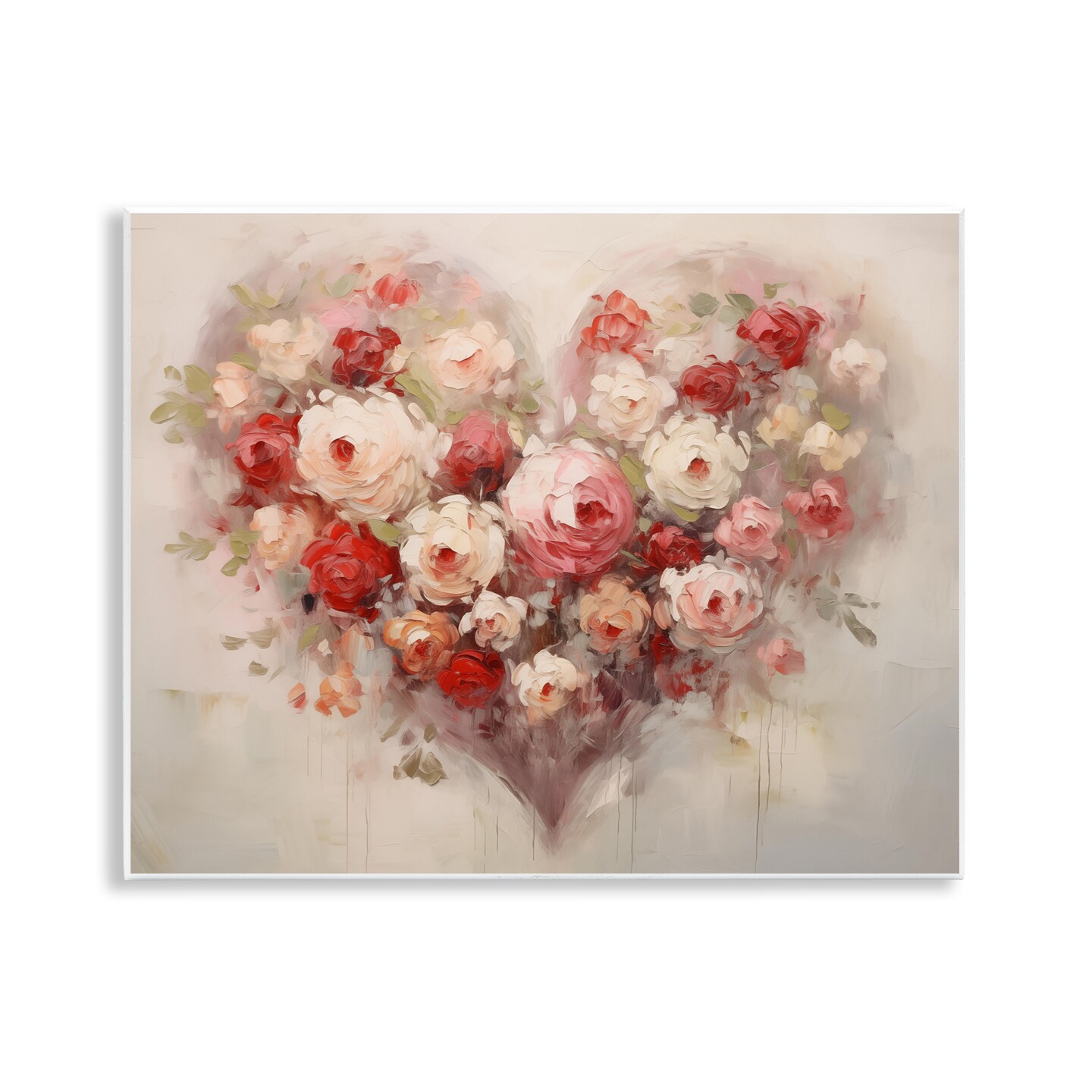 Stupell Industries Valentine Roses Heart Wall Plaque Design by Arlington Prints