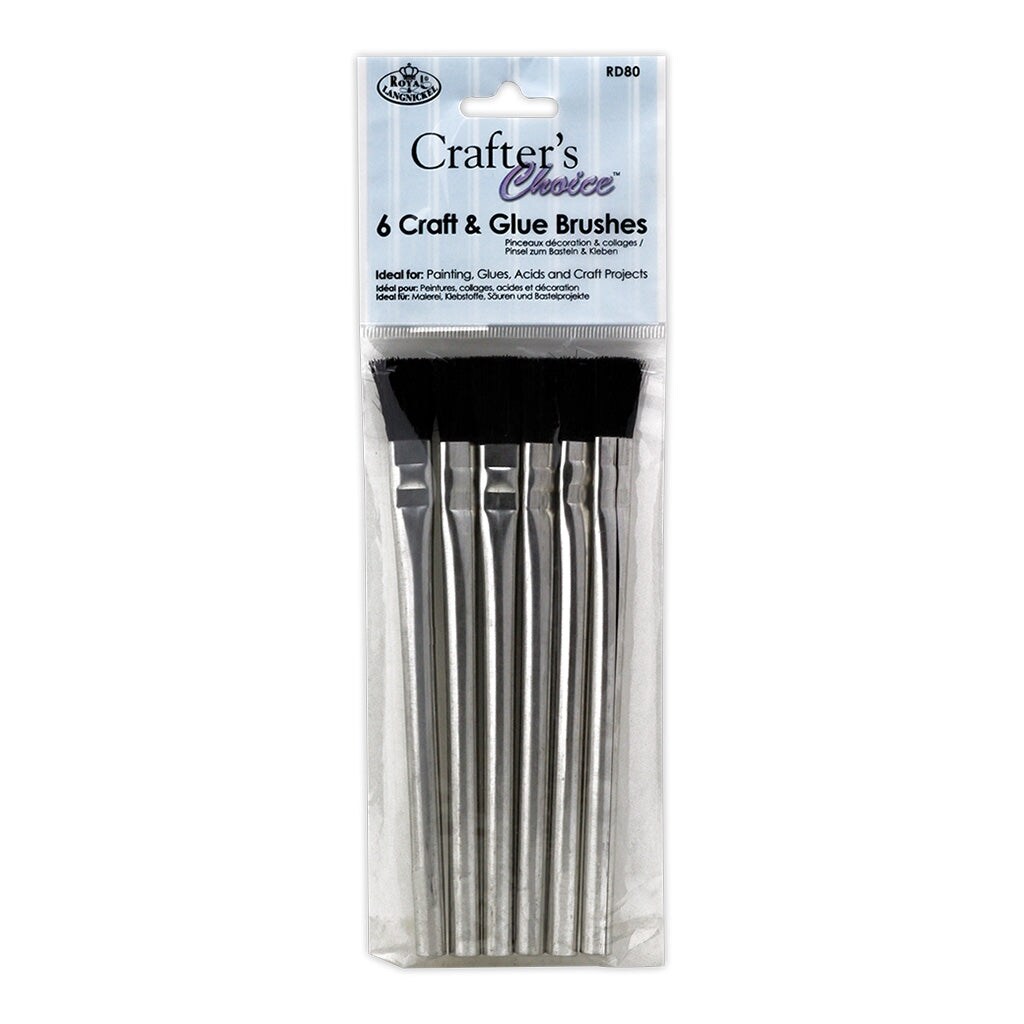RD80 | Crafter&#x27;s Choice&#x2122; 6pc Craft &#x26; Glue Brush Set