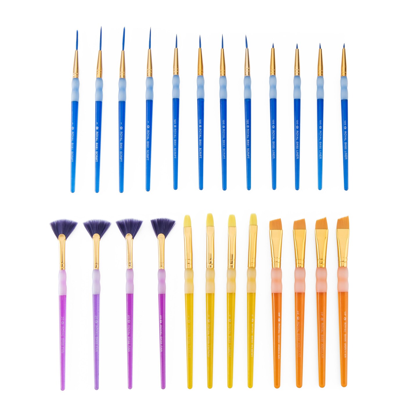 RCVP-BK204 | Big Kid's Choice™ 24pc Taklon Specialty Brush Classroom Value Pack