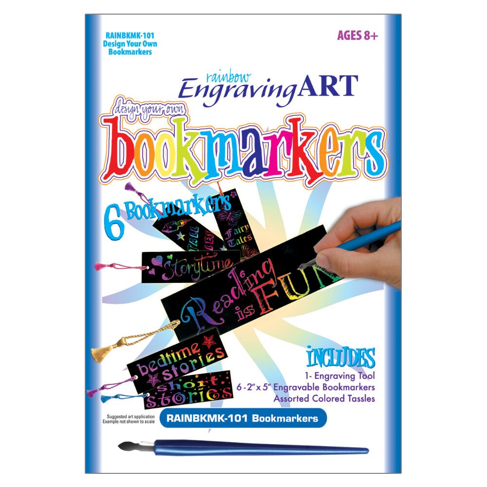 RAINBKMK-101 | Engraving Art™ Design Your Own Bookmarkers - 13pc