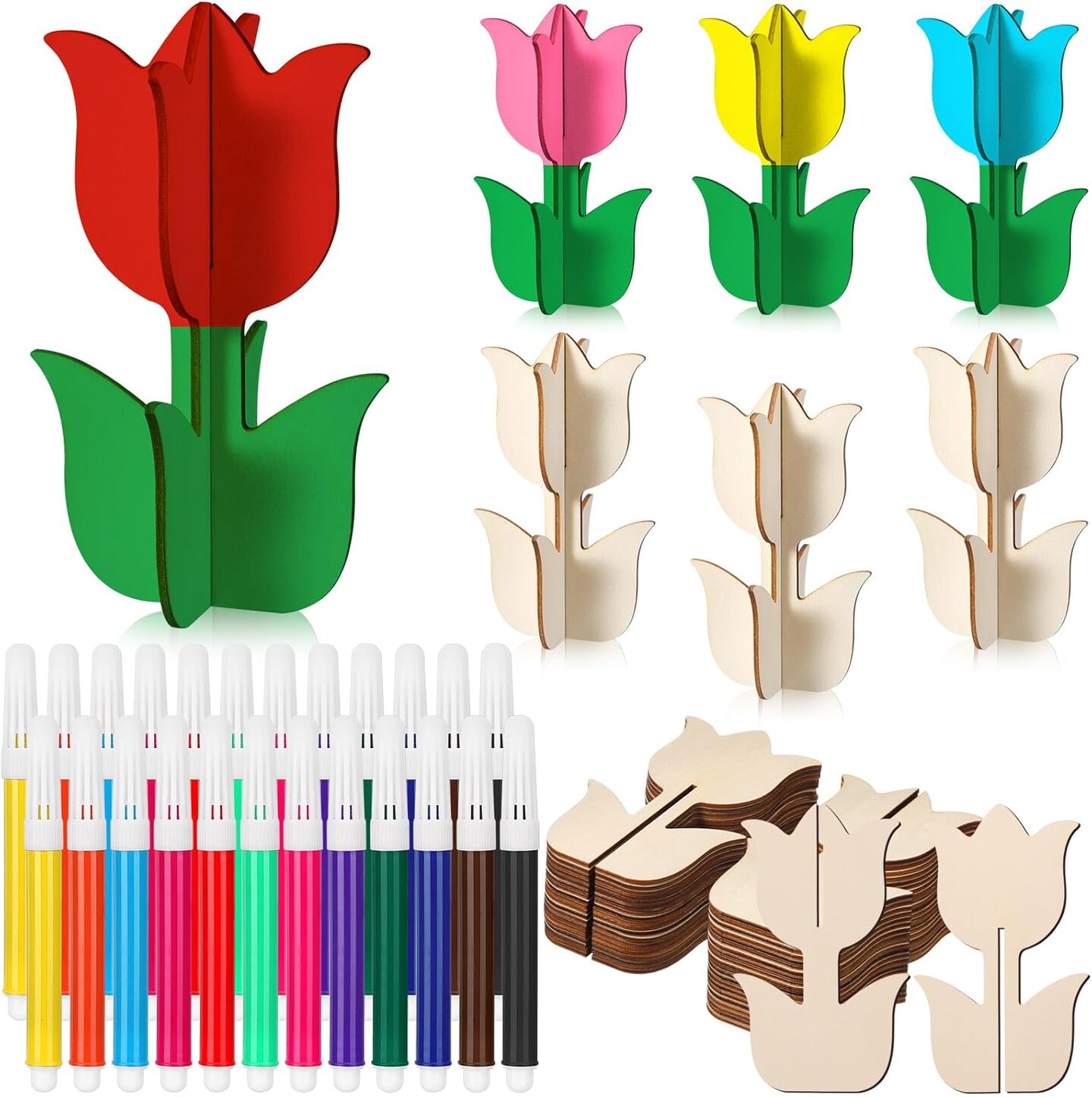 52 Pcs Mothers Day DIY Spring Crafts Set