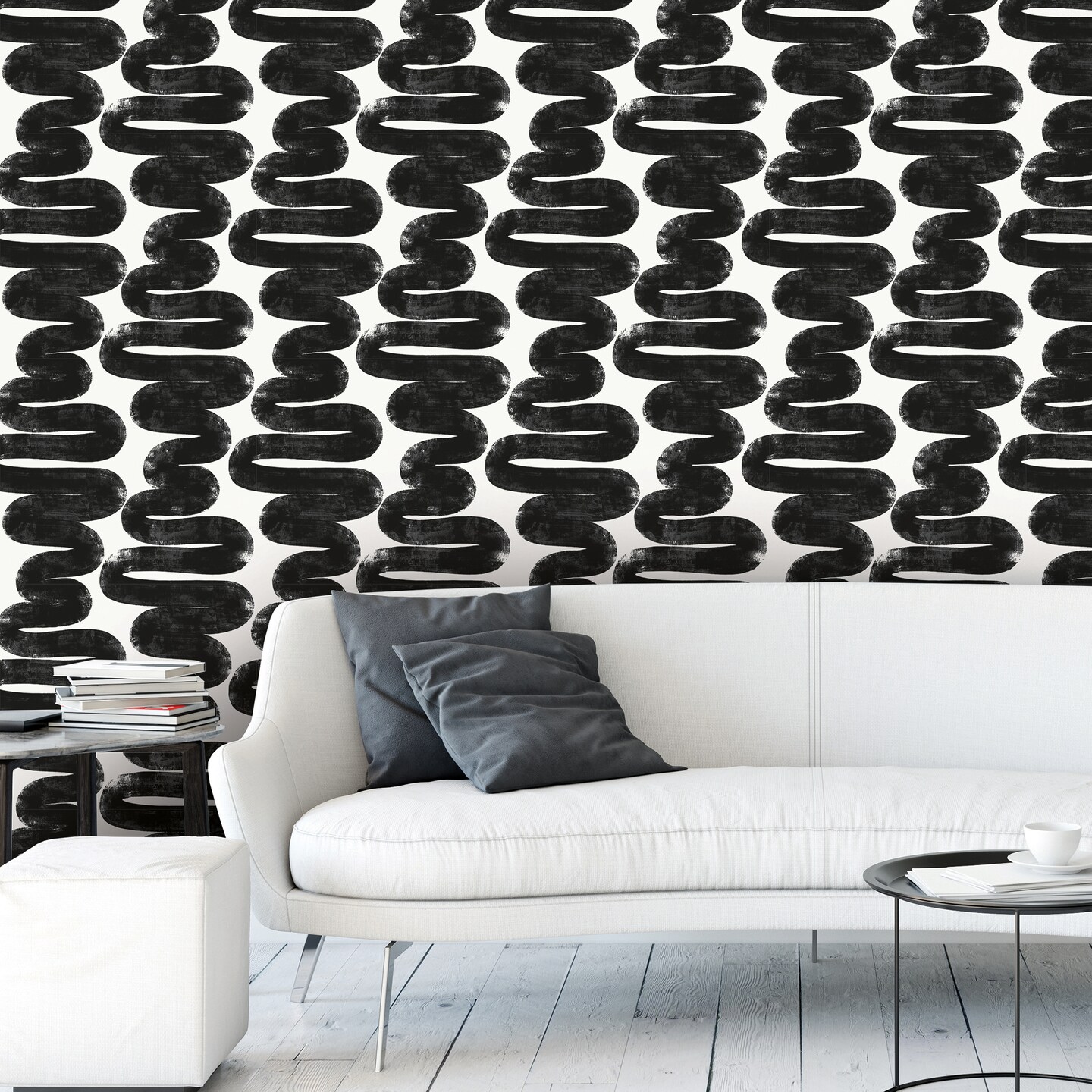 Tempaper Wiggle Room Peel and Stick Wallpaper By Bobby Berk, 15 sq. ft.