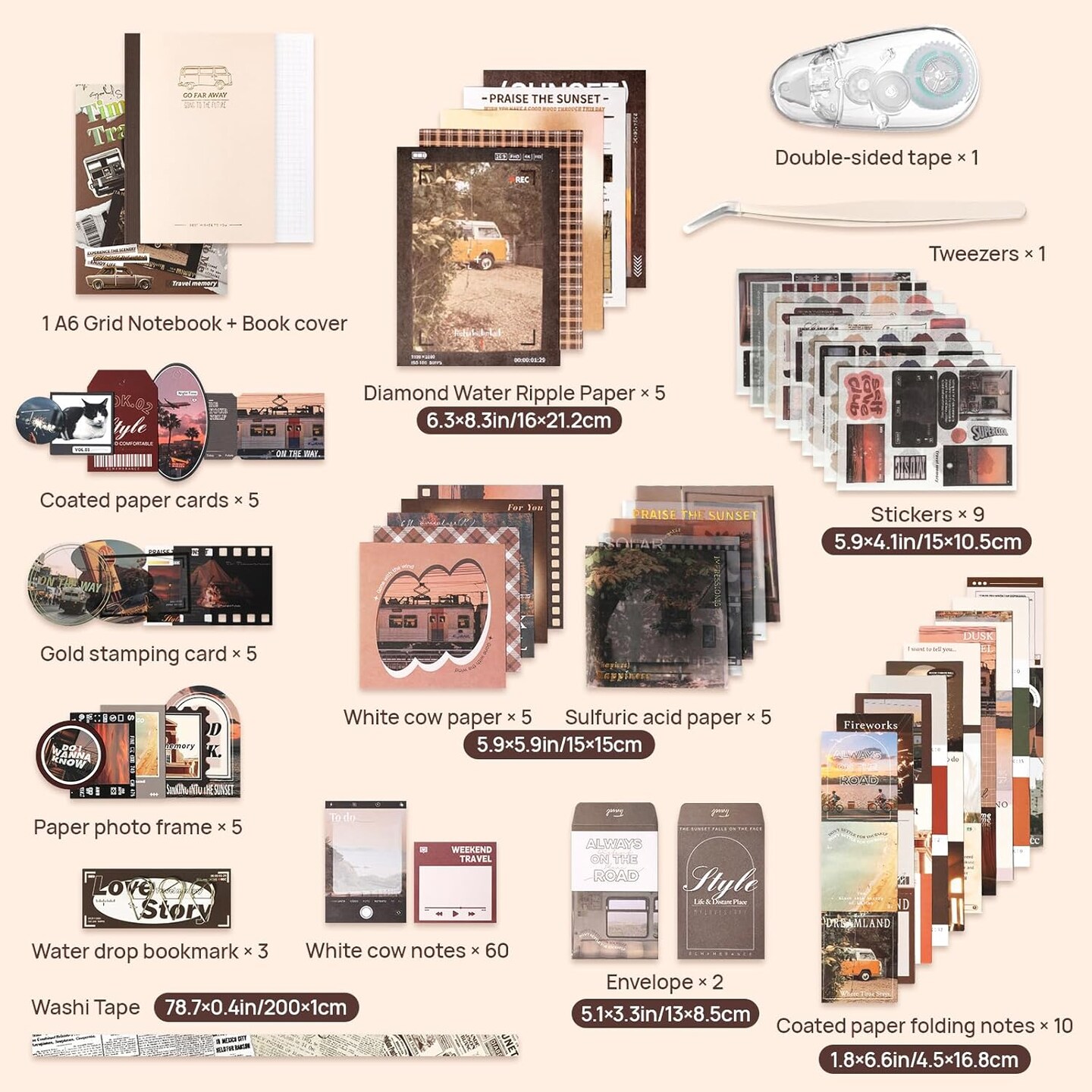Scrapbook Photo Album Supplies Kit
