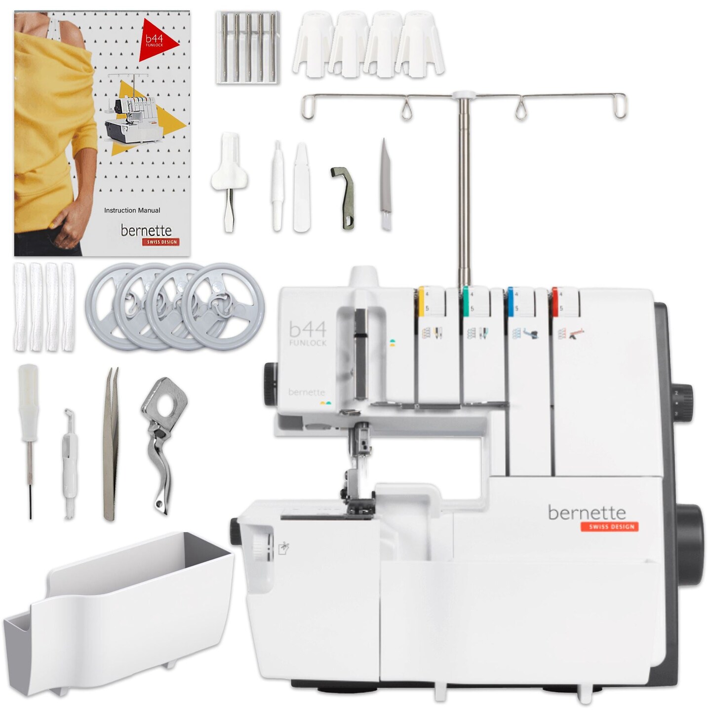 Bernette B44 FUNLOCK Overlock Serger Sewing Machine Bundle