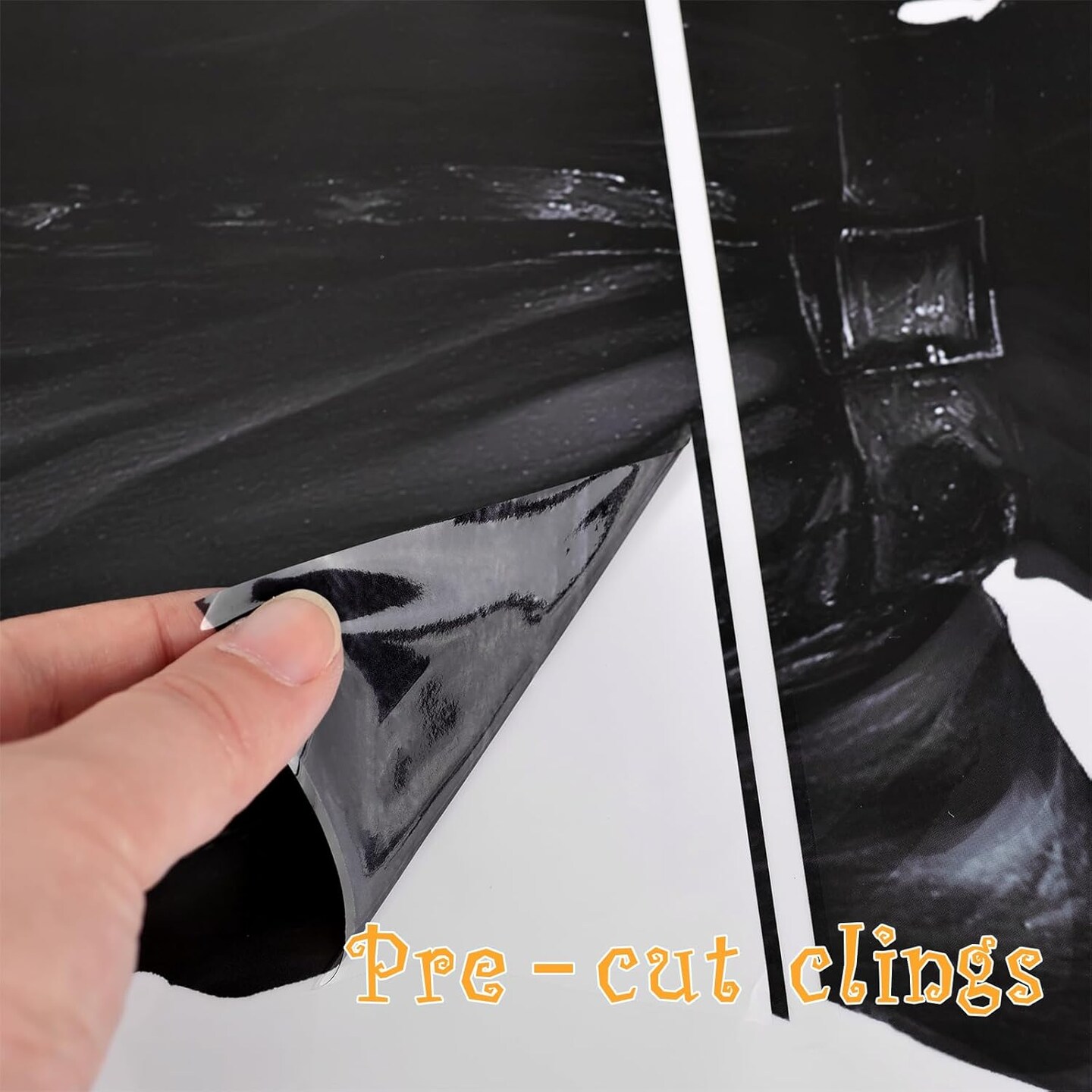 3pcs Large Dark Witch and Bats Silhouette Halloween Decals