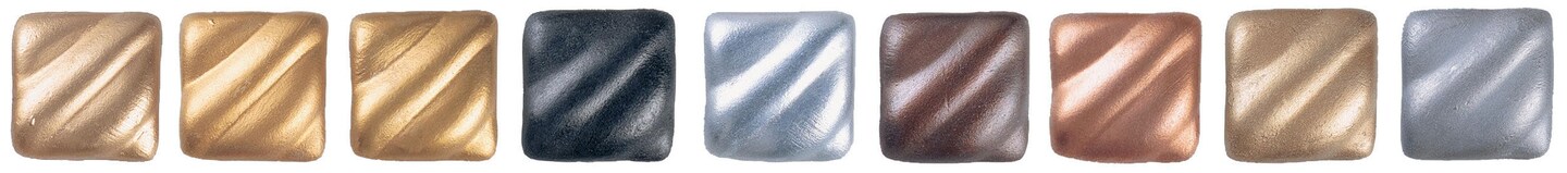 Amaco Rub &#x27;N Buff Wax Metallic Finish, 9 Color Assortment (Gold Leaf, Antique Gold, Grecian Gold, Ebony, Silver Leaf, Spanish Copper, Autumn Gold, European Gold, Pewter)