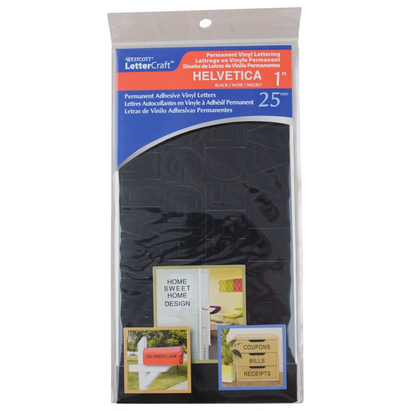 LetterCraft Permanent Vinyl Lettering, Helvetica, 1-Inch, Black | Michaels