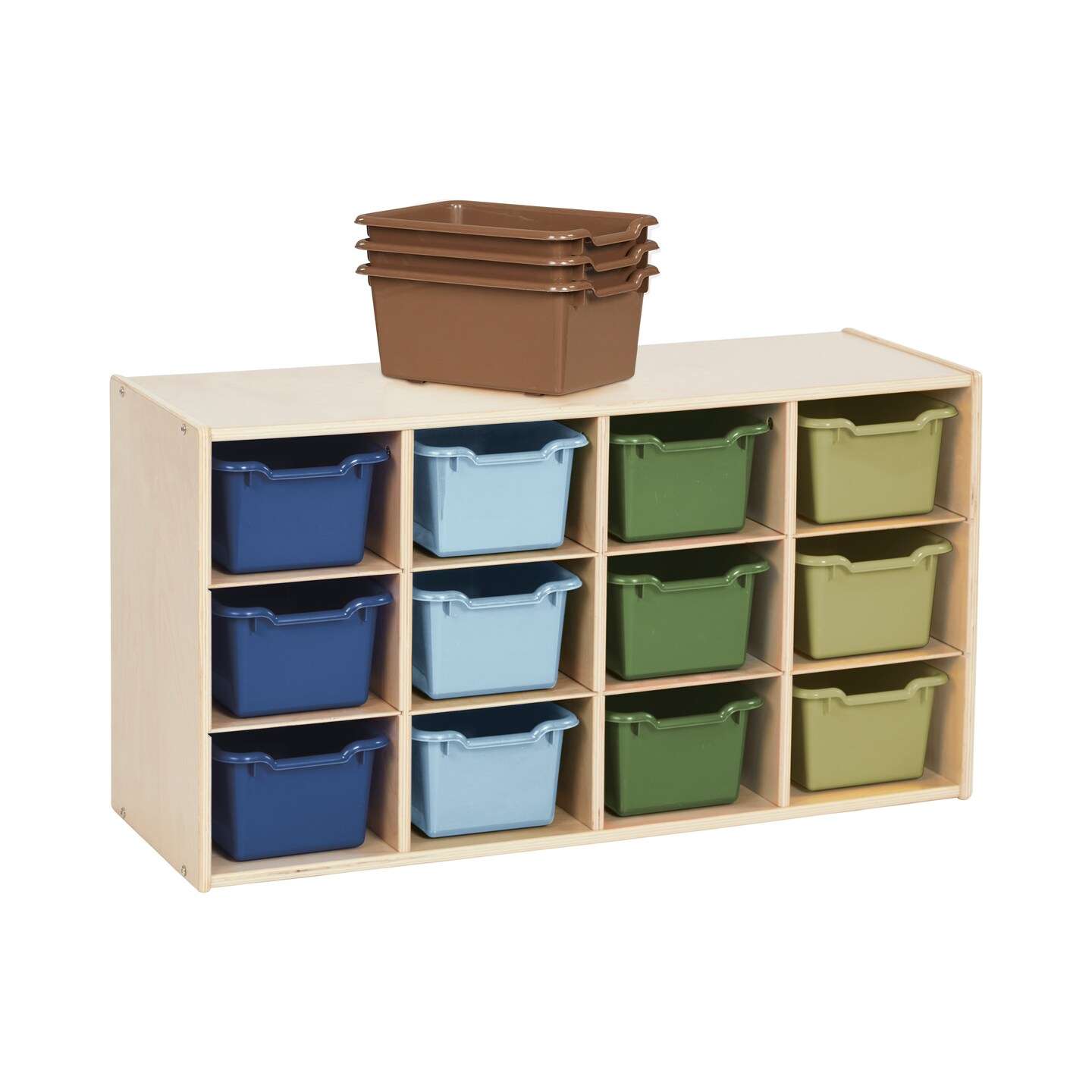 Streamline 12 Cubby Tray Cabinet and 15 Scoop Front Bins, 3x4