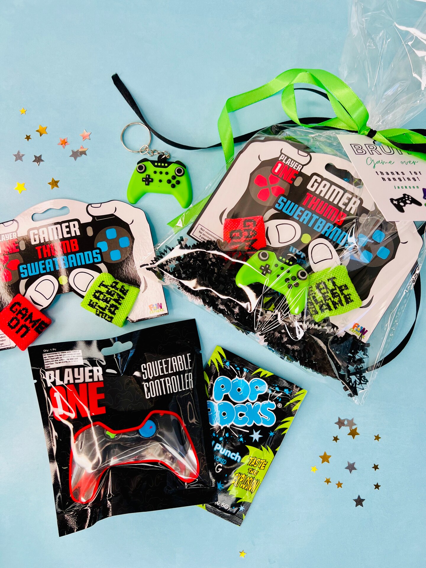 Pre-Made Gaming Party Favor Bags | Video Game Birthday Goodie Bag | Tween & Teen Gamer Party Favor