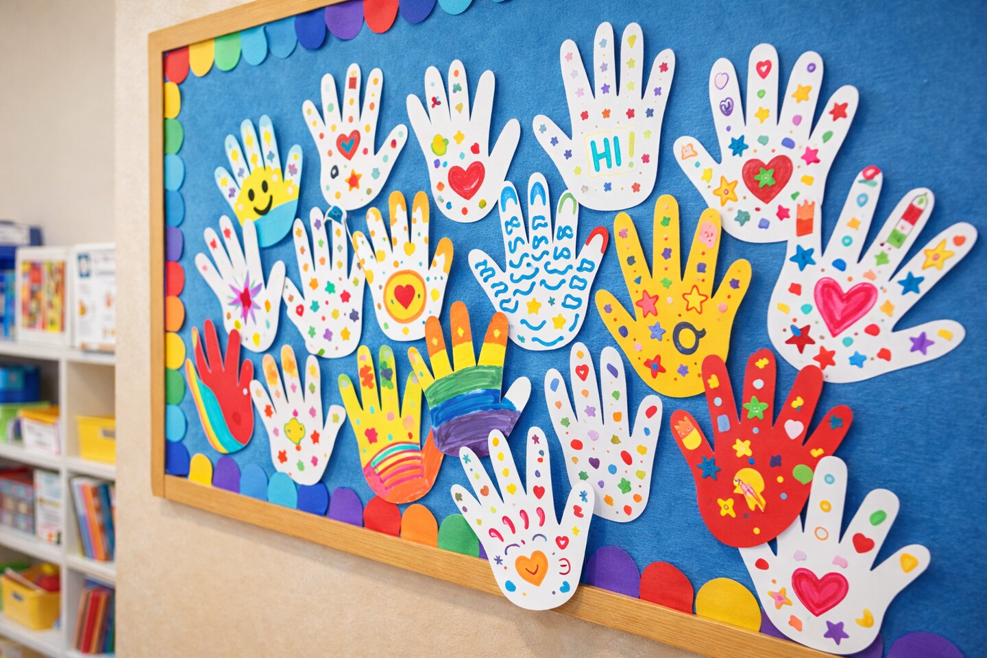 Hand Shape Cardstock Cutouts 3" – 20 Pack Classroom Craft Shapes | Kids Craft Projects & Bulletin Board Decorations