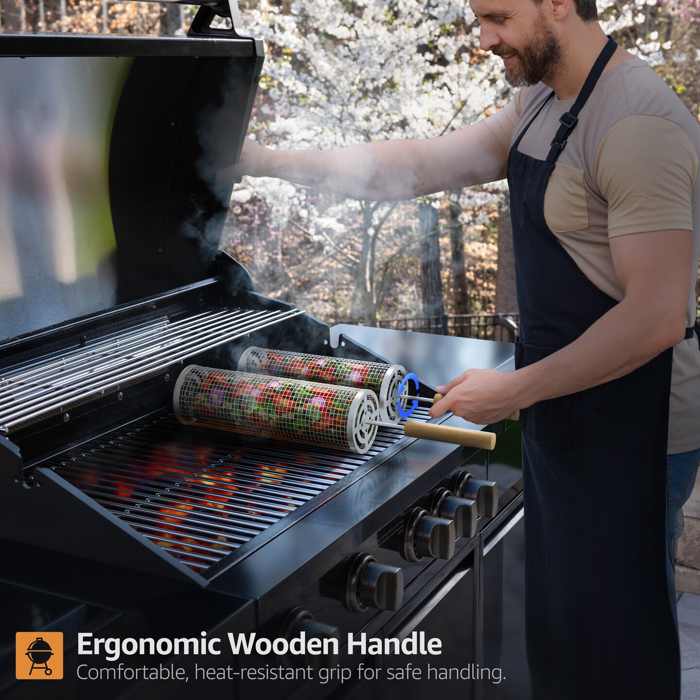 Sorbus Stainless Steel Large Folding Barbecue Grilling Basket with Handle