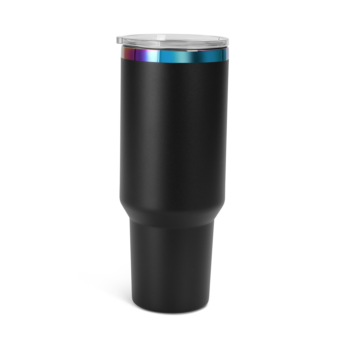 Makerflo 40 oz Rainbow Plated Powder Coated Tumbler with Twist On Clear Slide Lid and Handle Sold Separately, Ideal for Craft and Personalization (Laser Engraving, UV DTF, Epoxy, and Vinyl)