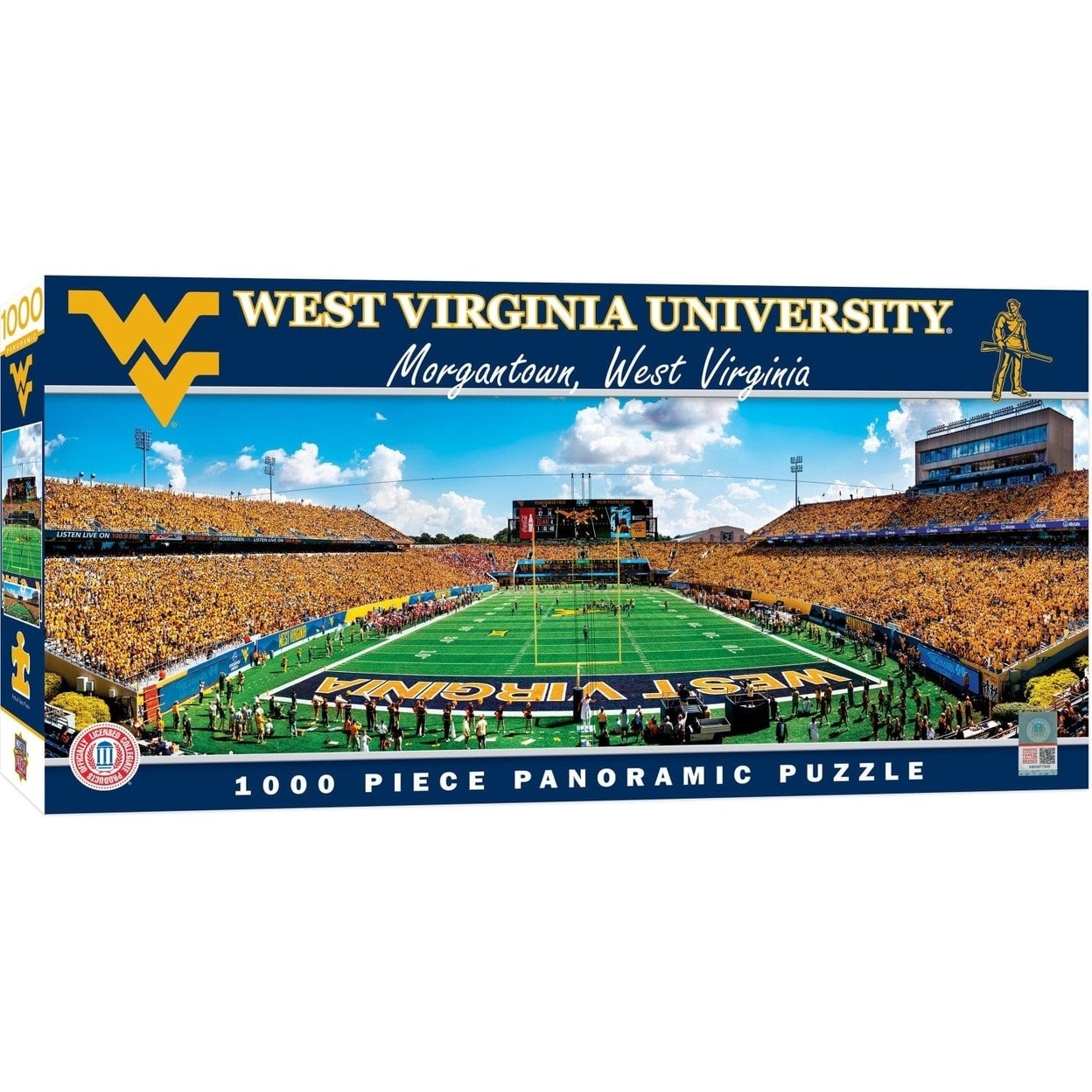 West Virginia Mountaineers 1000 Piece Panoramic Jigsaw Puzzle Made In Usa