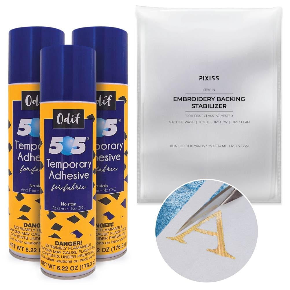 Odif and Pixiss Emhroidery Backing Stabilizer Bundles (3-Pack Odif)