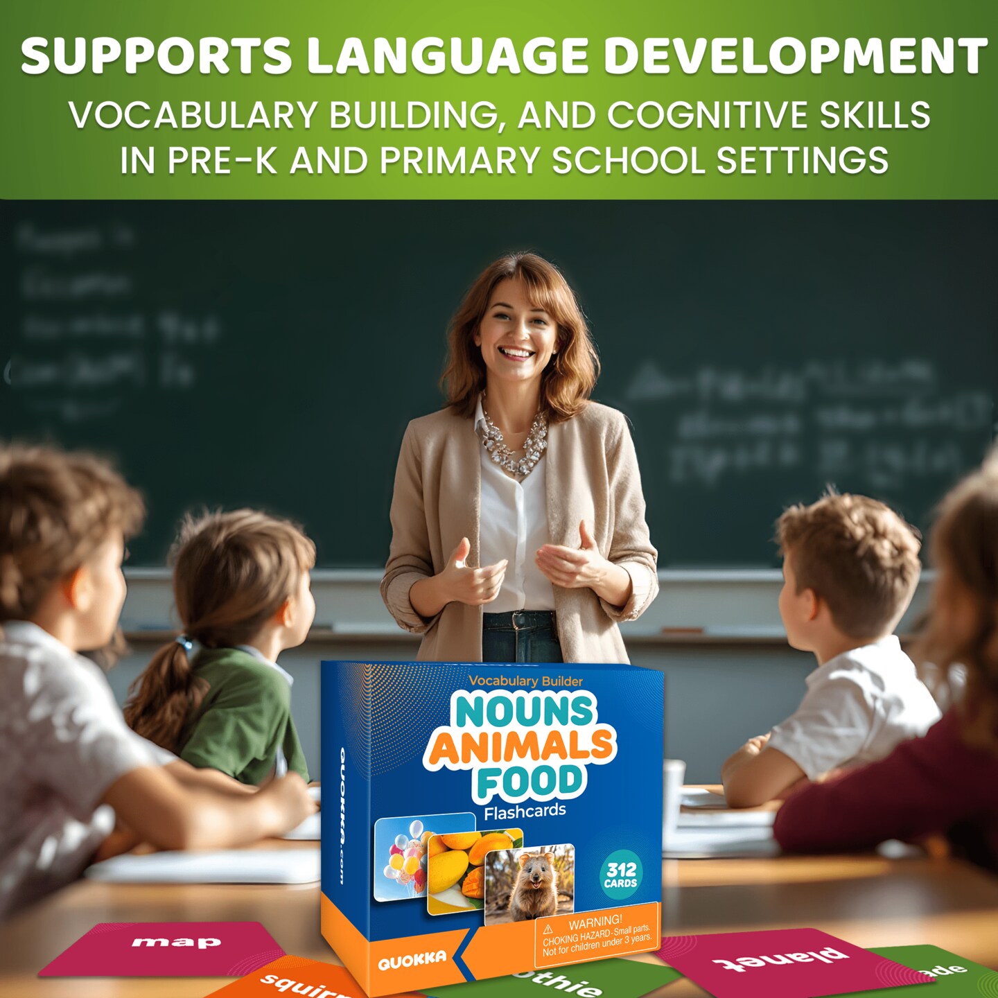 312 Flash Cards Set for Speech Therapy &#x26; Vocabulary Building Activities