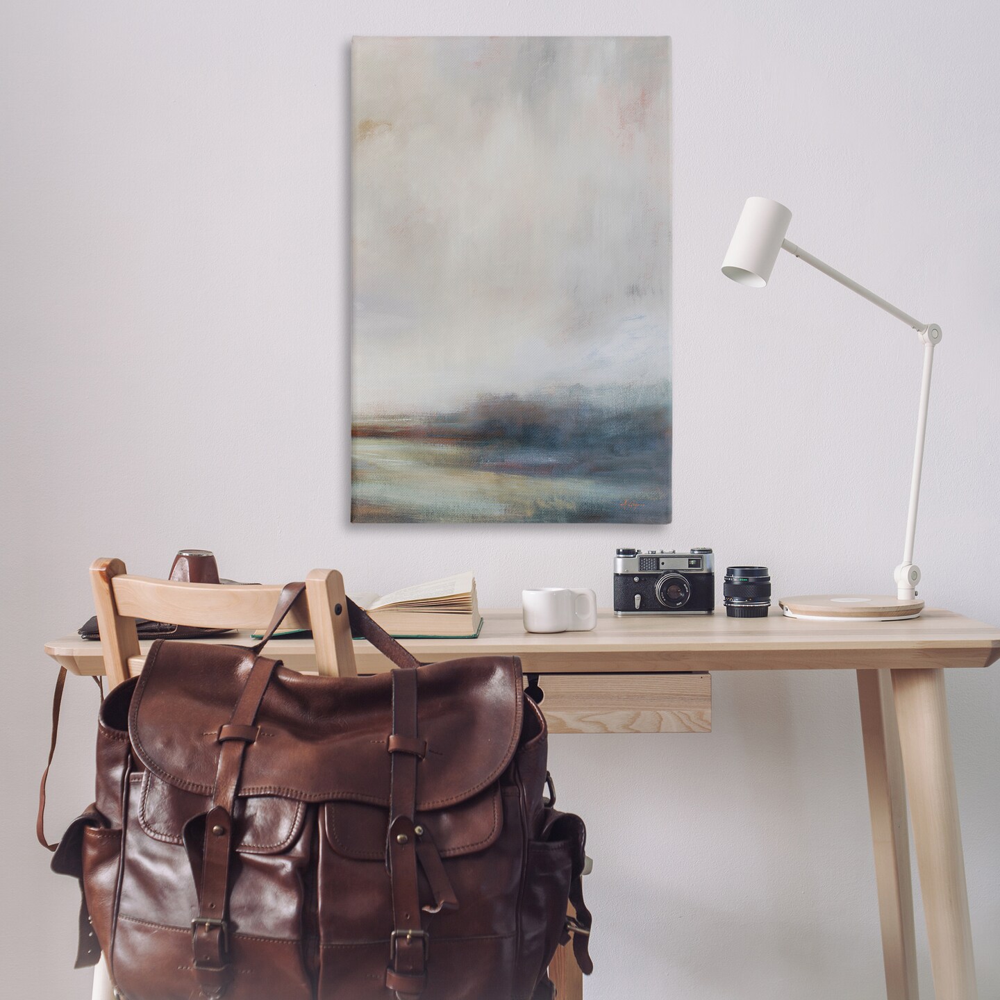 Stupell Industries Misty Grey Landscape Canvas Wall Art Design by Simon Addyman