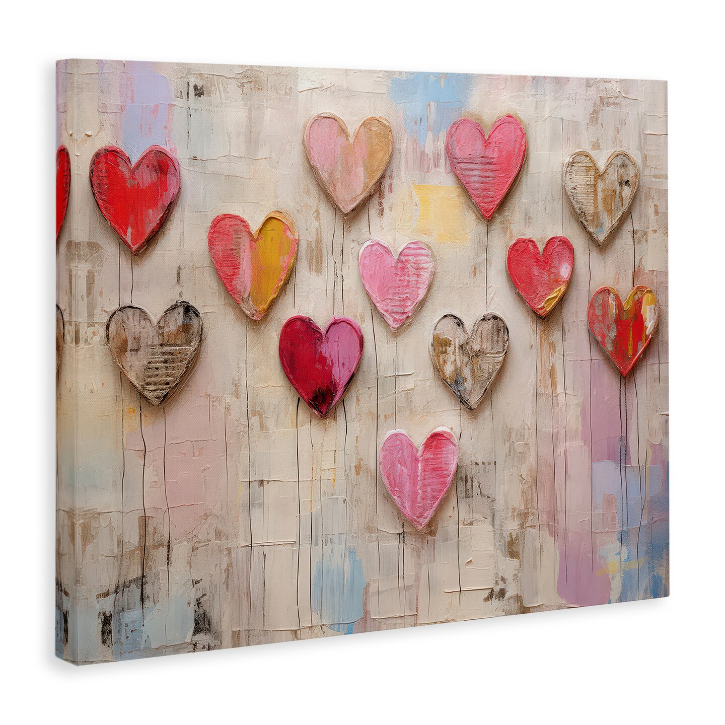 Stupell Industries Playful Love Hearts Collage Canvas Wall Art Design by LSR Design Studio