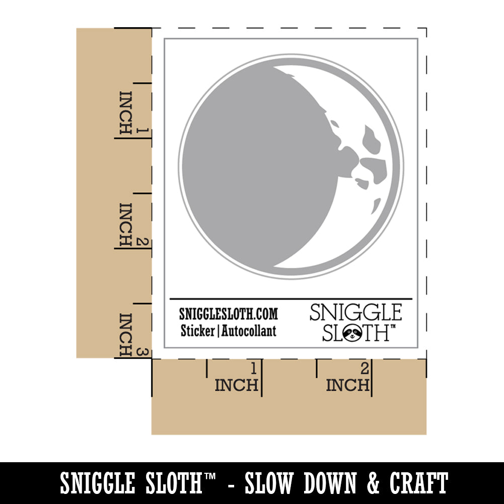 Waxing Crescent Moon Phase Waterproof Vinyl Phone Tablet Laptop Water Bottle Sticker Set - 5 Pack