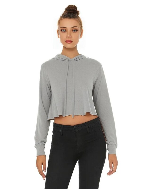 Bella + Canvas&#xAE; Women&#x2019;s Crop Long Sleeve Hooded Perfection