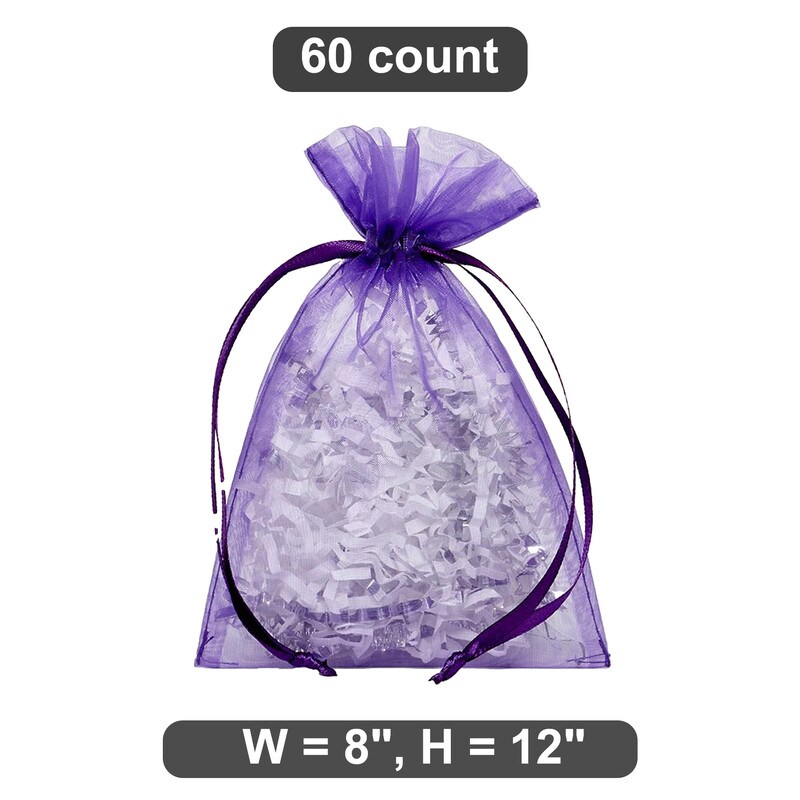 8&#x201D; x 12&#x201D; Organza Bags Ideal for Small Event Favors