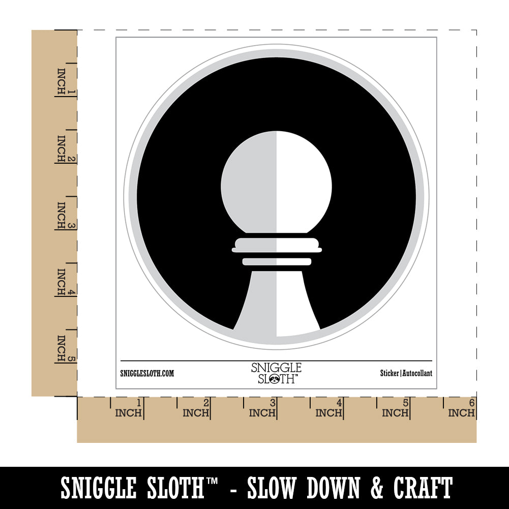 Chess Piece White Pawn Waterproof Vinyl Phone Tablet Laptop Water Bottle Sticker Set - 5 Pack