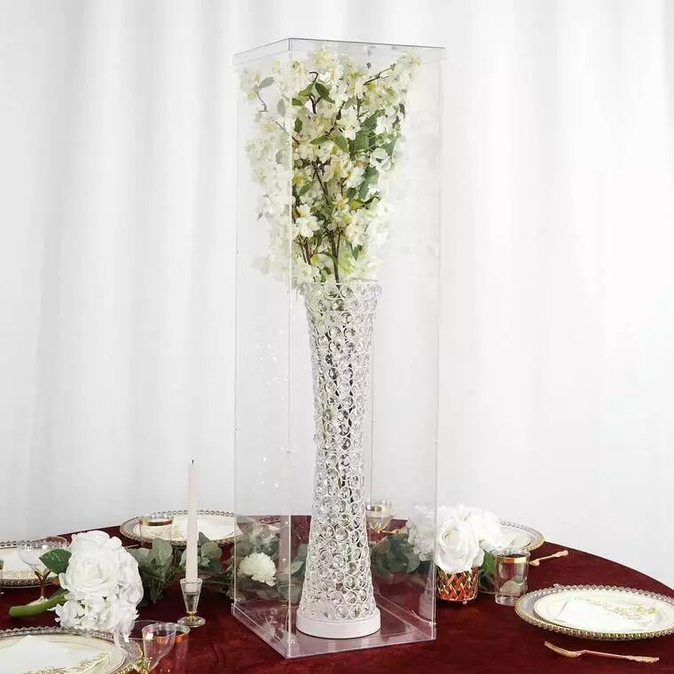 40-Inch tall Clear Acrylic DISPLAY BOX Floor Standing CENTERPIECE Decorations