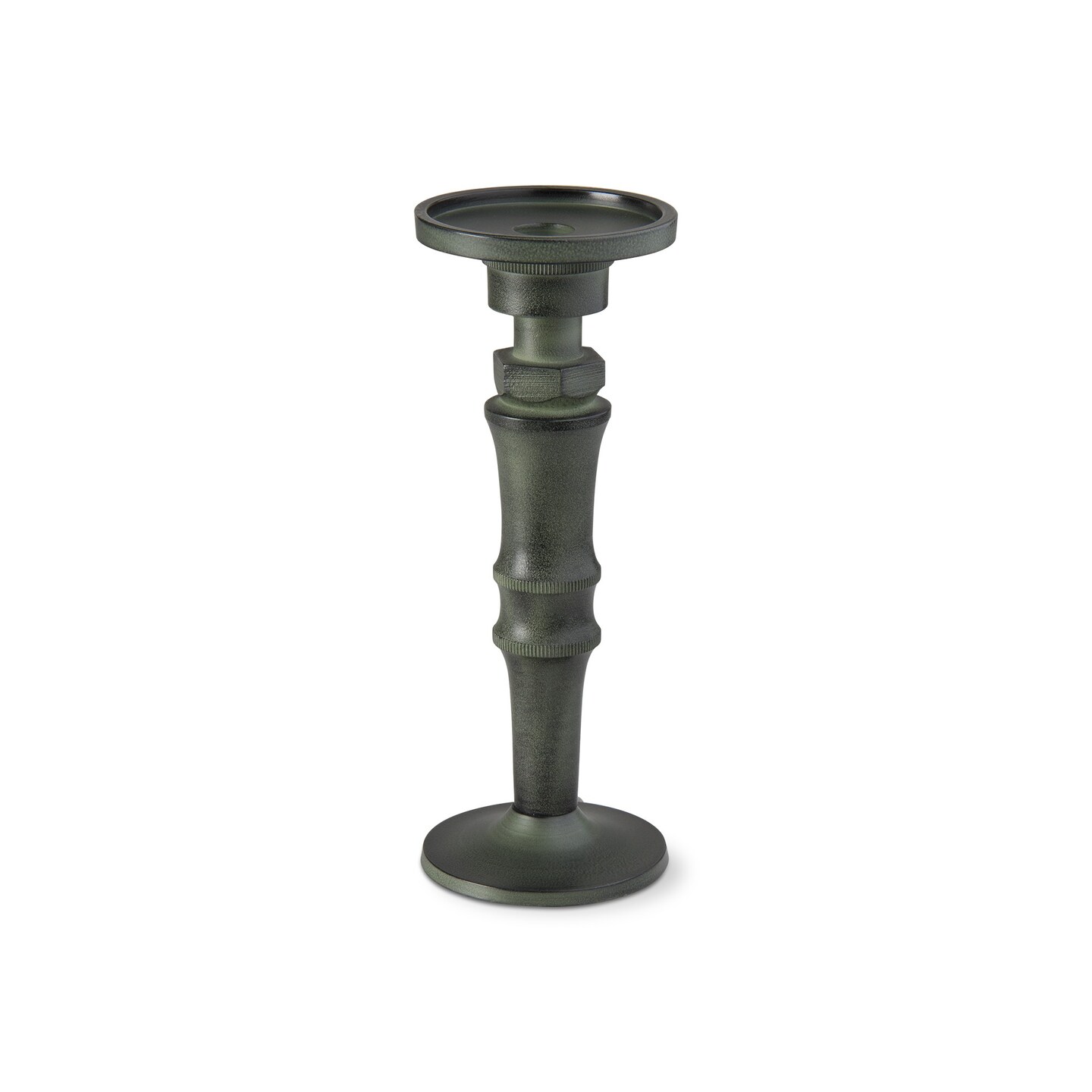 Vintage Garden Hose Nozzle Taper Holder Large Candlestick Holder With Antique Finish Holds Up To 3&#x22; Diameter Pillar