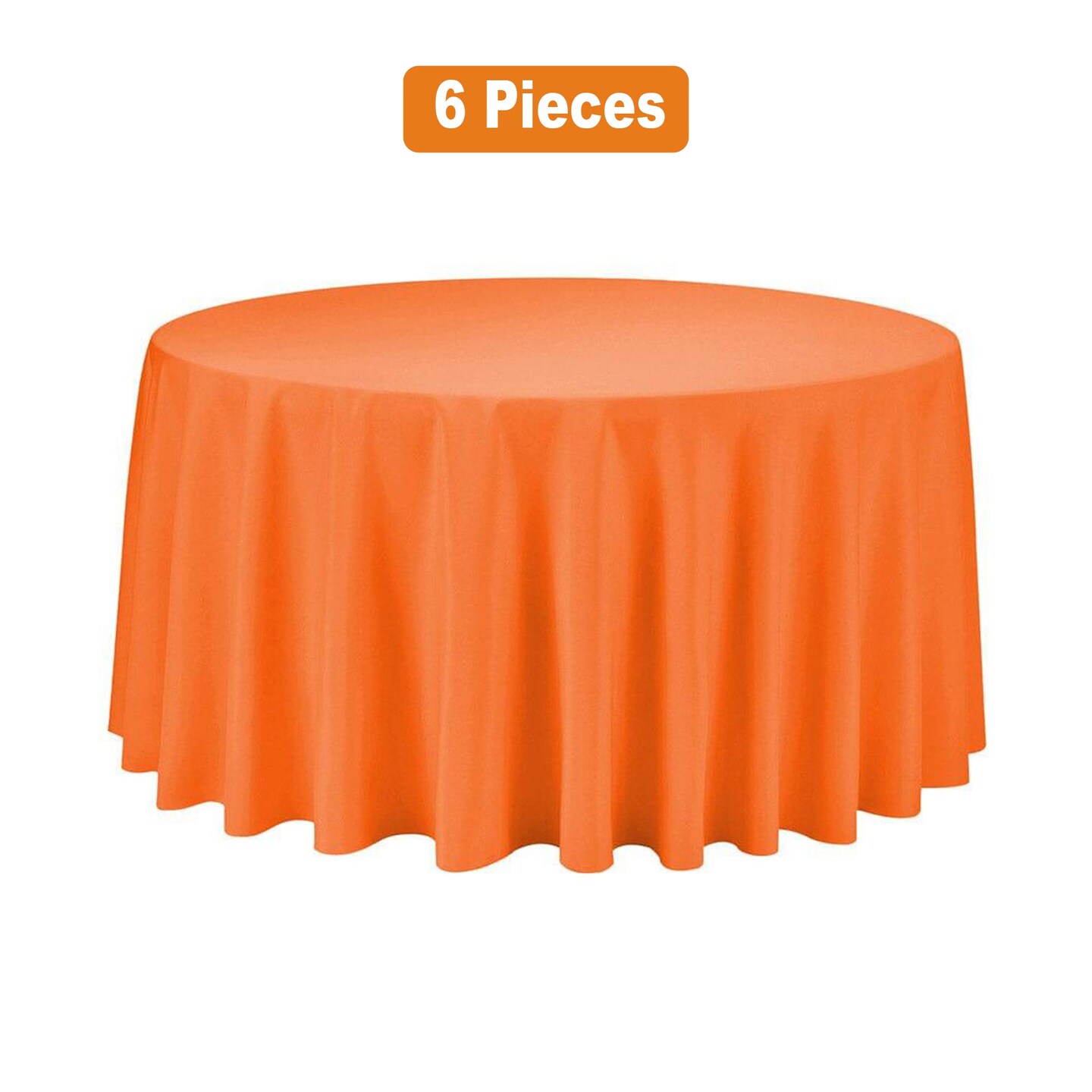 108&#x22; Round Polyester Seamless Tablecloth