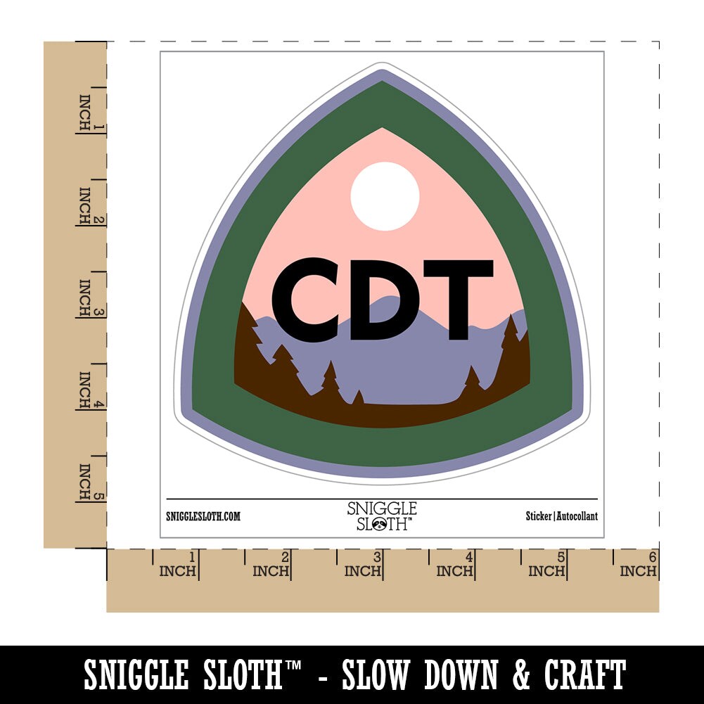 Continental Divide Trail Hiking Triple Crown Waterproof Vinyl Phone Tablet Laptop Water Bottle Sticker Set - 5 Pack