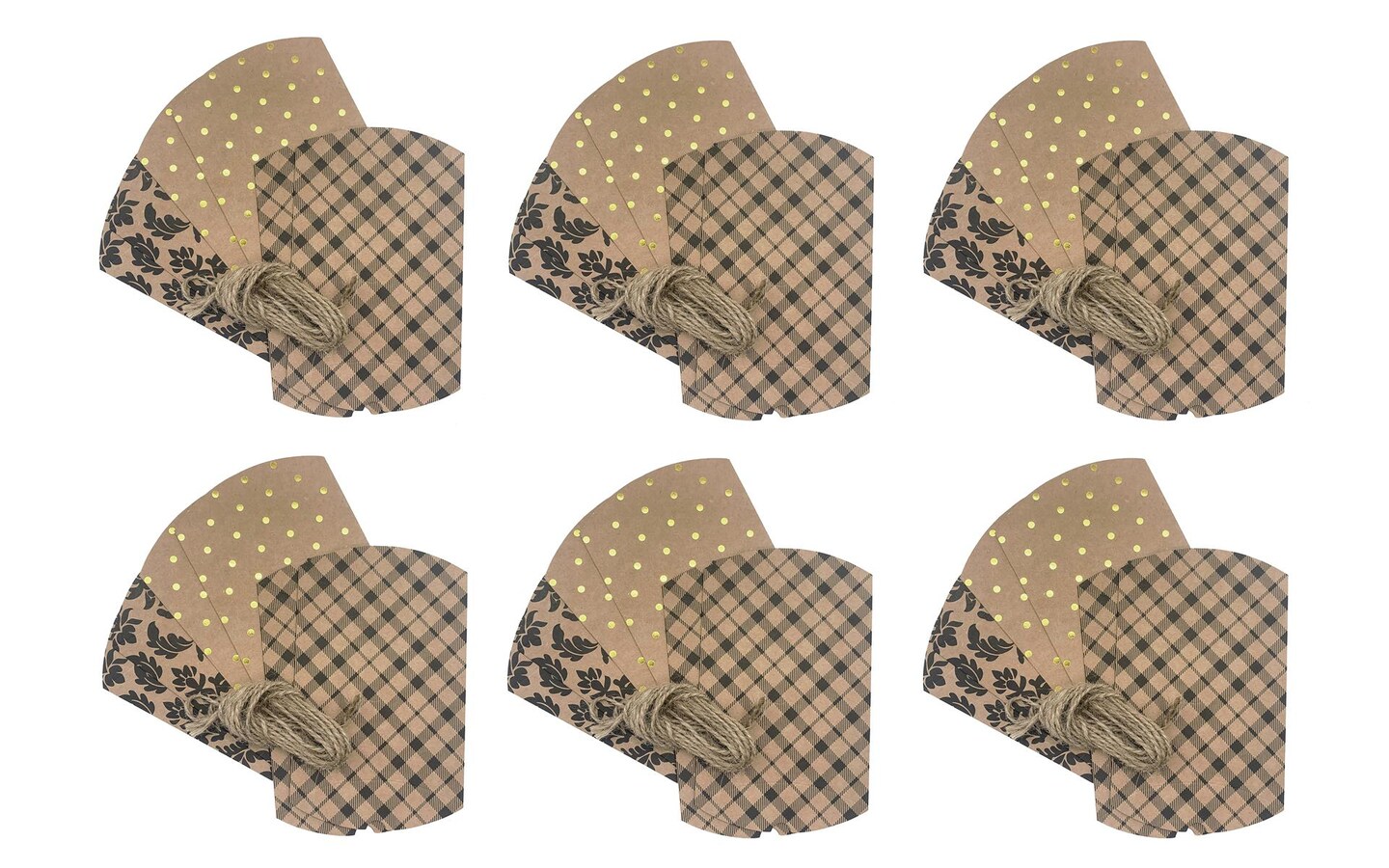 Pillow Box &#x26; Jute 36 pk Plaid