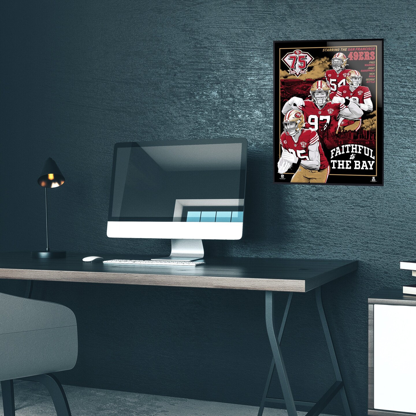 Phenom Gallery San Francisco 49ers 75th Anniversary Movie Poster 18&#x22; x 24&#x22; Serigraph