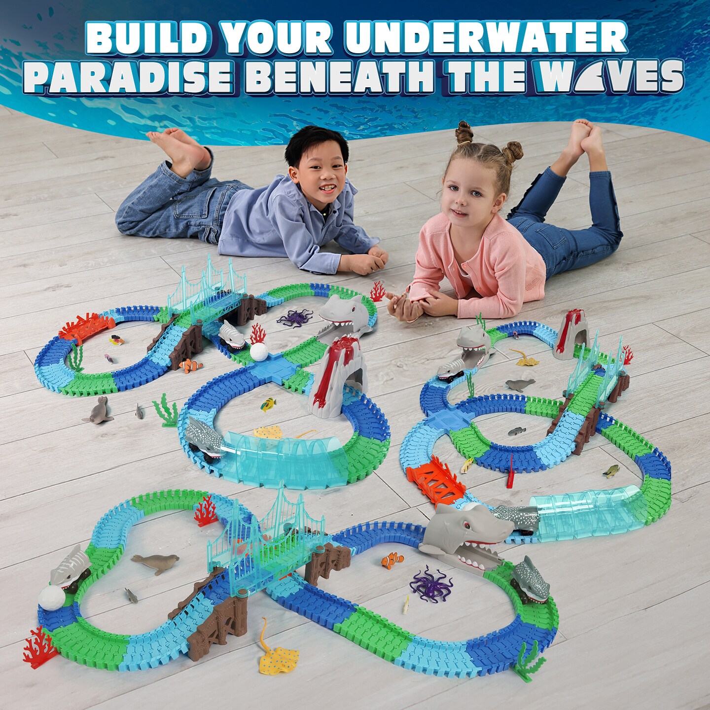 USA Toyz Shark Car Seas Tracks Playset