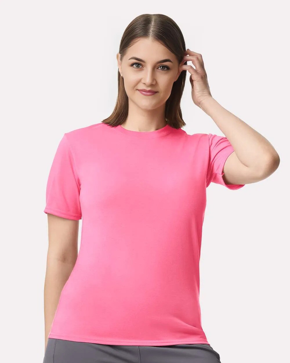Gildan 18000 Crewneck T-Shirt - Classic Fit, Light Pink, 100% Cotton, Machine Washable
