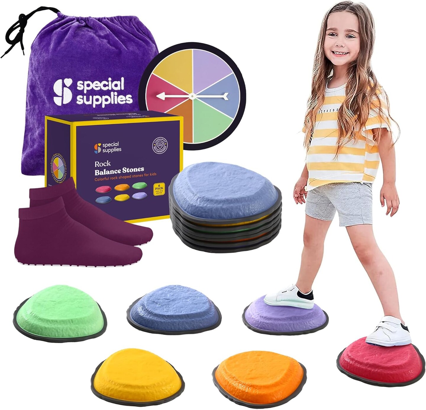 Special Supplies Rock Shaped Stepping Stones for Kids Indoor and Outdoor