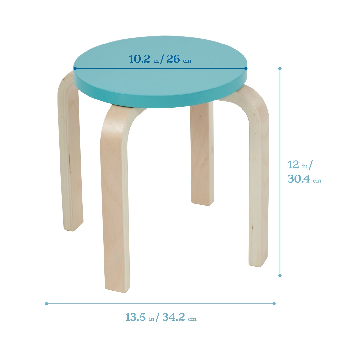 Bentwood Stackable Stools, Classroom Furniture, 6-Piece