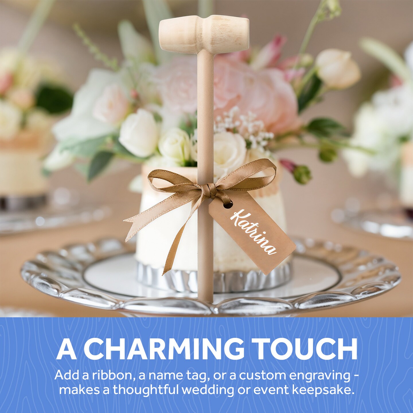 Mini Wooden Hammer for Chocolate, Breakable Heart, Wood Crab Mallets, 5 1/2 Inch Wooden Mallet, Mini Mallet, Small Wooden Hammer, Crafts and Party Props