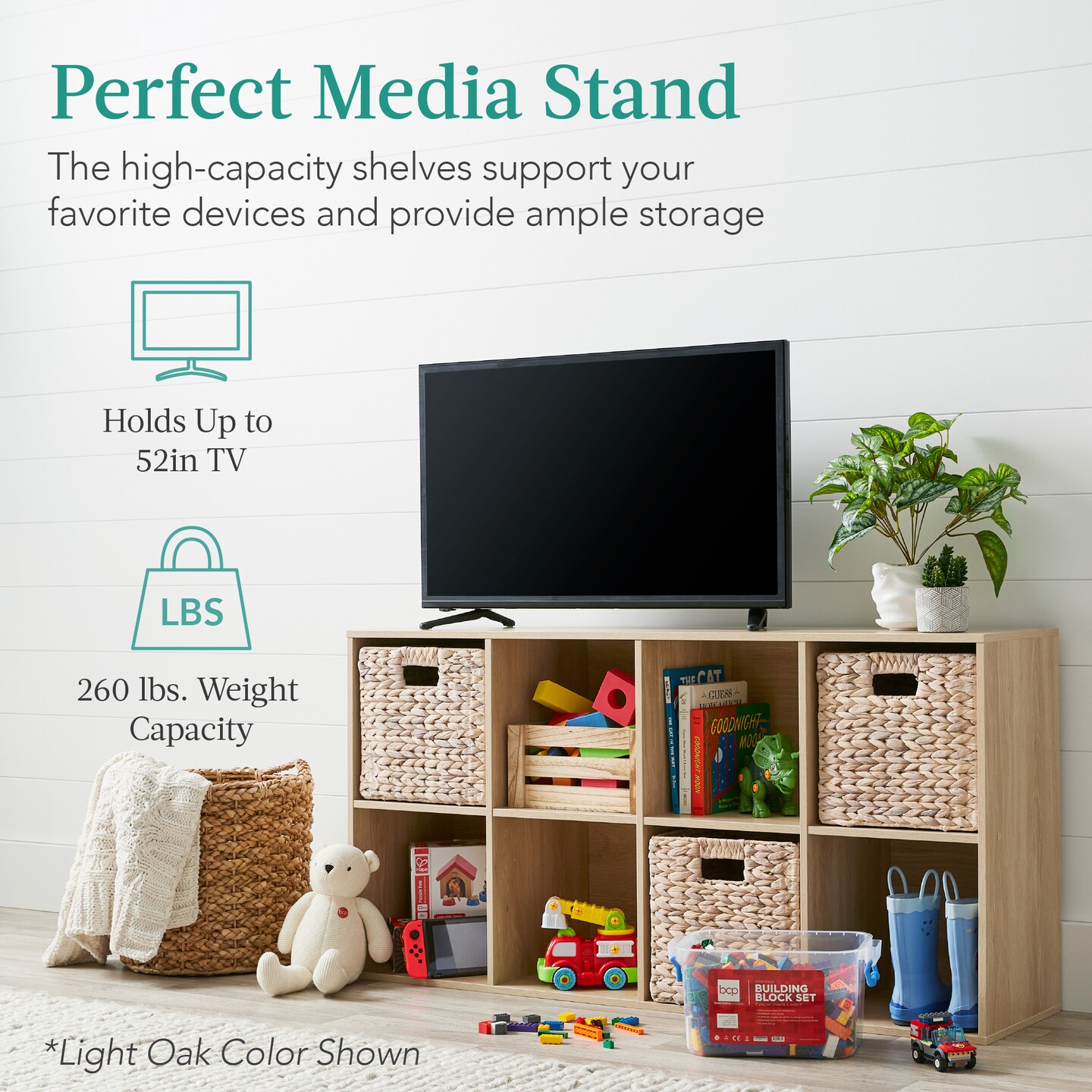 Best Choice Products 8-Cube Bookshelf, 13.5in Display Storage System, Organizer w/ Removable Back Panels