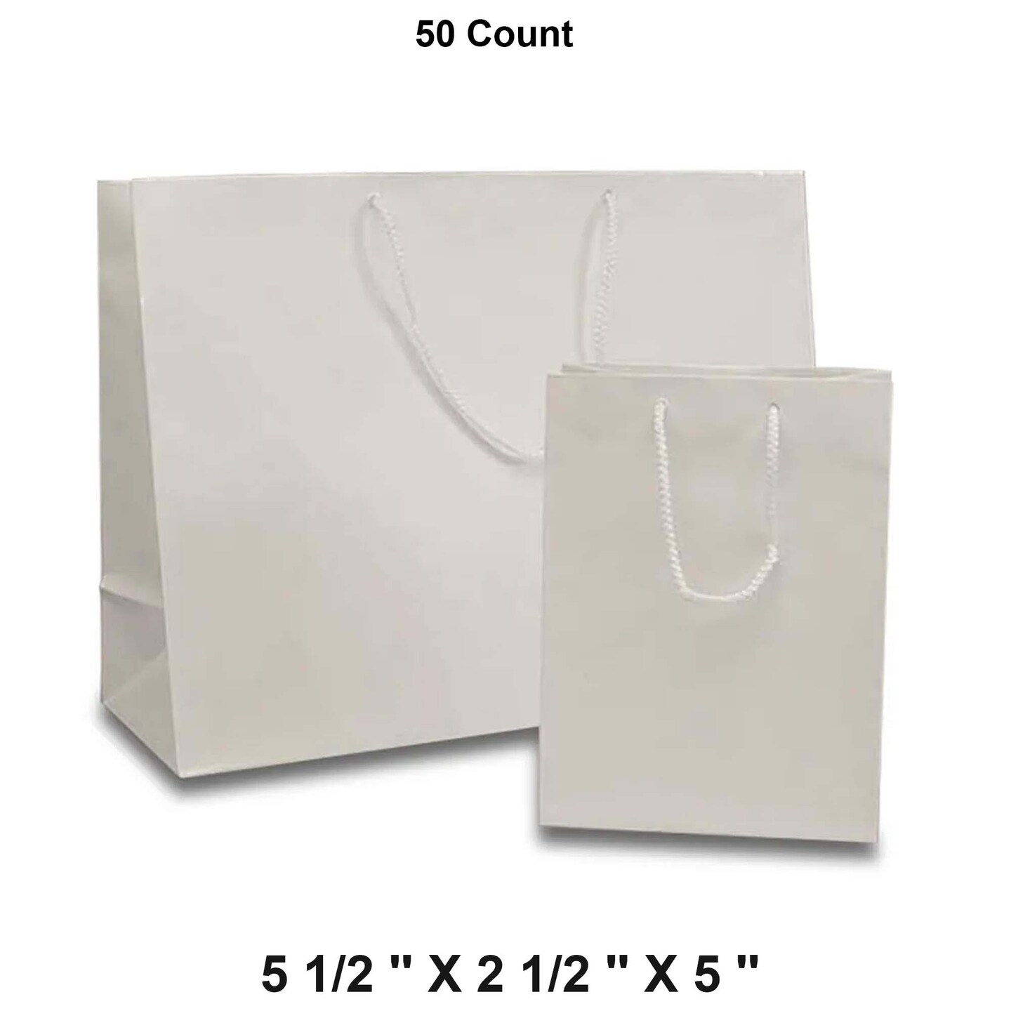 Elegant Glossy Totes 5 1/2'' x 2 1/2'' x 5'' for Upscale Packaging